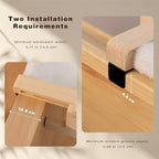 Laveivert 2-in-1 Cat Sill Window Perch, Cat Window Seat for Small & Large Cats, Nartural Color Wood & Metal Frame Cats Indoor Hammock Free-Standing, Easy to Adjust Windowsill
