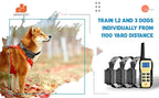 1100 Yard Remote Dog Shock Collar Automatic Stop Bark Training Device with Beeping Vibrating Shocking E-Collar to Train 3 Small Medium to Large Dogs (3-Dog kit)