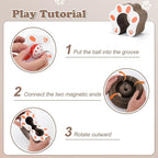 Magic Organ Cat Scratcher Board, Foldable Cat Toy with Bell Cat Grinding Claw, Interactive Cat Scratcher Pad Toy for Indoor Cats