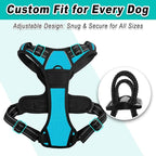 BARKBAY No Pull Pet Harness Dog Harness Adjustable Outdoor Pet Vest 3M Reflective Oxford Material Vest for blue Dogs Easy Control for Small Medium Large Dogs (XL)