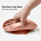 OHMO Slow Feeder Dog Bowls(Coral,7.3") for Medium Small Large Breeds,Non-Slip Slow Feeder Cat Bowl with Suction Cup, Durable Food-Grade Silicone, Anti-Chocking and Anti-Bloat