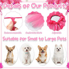 4 Pcs Dog Birthday Outfit Pink Tutu Pearl Necklace Pet Glasses Bowtie Hairpin Dog Girl Birthday Party Supplies for Small to Medium Dogs Pet Wedding Christmas Costume
