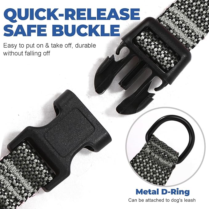 Martingale Dog Collars Adjustable Training Martingale Collar for Dogs - Reflective No Pull Dog Collar with Quick Release Buckle (Army Green, Extra Large)