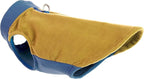 Gooby Half Stretch Fleece Vest Dog Sweater - Honey Mustard, Medium - Warm Pullover Fleece Dog Jacket with D-Ring Leash for Small to Medium Dogs