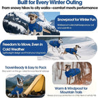 QBLEEV Warm Dog Jacket - Reflective, Adjustable Winter Coat with Turtleneck for Cold Weather, Waterproof Fleece Snowsuit for Small, Medium, Large Dogs