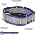 If It Barks - 1.5" Reflective Martingale Collar for Dogs - Adjustable - Made in USA - Strong, Durable, and Comfy - Ideal for Training - Suitable for Most Breeds - Large, Purple