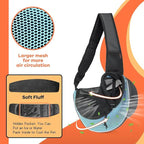 YUDODO Pet Sling Carrier for 2-5 lbs Small Dogs & Cats – Hands-Free Puppy Carrier with Safety Hook, Large Zipper Pocket, Soft Breathable Mesh, Adjustable Strap & Reflective Strip (Cyan 3.0 S)