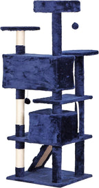 Nova Microdermabrasion 54 in Cat Tree Tower for Indoor Cats Multi-Level Cat Condo Cat Bed Furniture with Scratching Post Kittens Activity Center