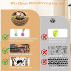 Upgraded-Magnetic Magic Organ Cardboard Cat Scratcher Board Toy, New Feather Balls Cardboard Scratching Pad for Mental Physical Exercise, Interactive Toys for Indoor Cats, Kitty