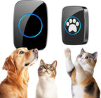 Edge Touch Dog Bell – Blk Long-Range Wireless Dog Door Bell 1000ft with LED, Waterproof Dog Buttons & Dog Clicker for Communication, Durable Bells for Dog Training to Go Outside(1 Bell & 1 Chime)