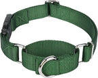 Martingale Collar for Dogs with Quick Release Buckle, Heavy-Duty Solid Color Nylon Training Collars - Adjustable No-Slip Design for Medium & Large Dog