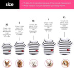 Pet Dog Striped T-Shirt Dogs Cats Cotton Vest Spring Summer Pet Apparel Tee Shirt Suitable for Small and Medium Large Pets French Bulldog Bichon