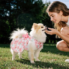5 Pcs Dog Dresses Floral Puppy Cat Pet Dresses Dog Bowknot Dresses for Medium Dogs Girls Puppy Summer Floral Skirts Outfits Cute Princess Pet Dress for Female Yorkie Cats Dogs Pets