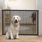 Dog Gate for Stairs Pet Gates for The House: Dogs Screen Mesh Gate for Doorways Stairways Indoor 29 inch Tall, 45 inch Wide, Fits Openings 40'' to 43'' Wide