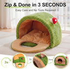 Cat Bed for Indoor Cats - Cute Cat Bed Cave, Tree Hole Cat House Tent for Kittens and Small Medium Pets with Removable Washable Cushion & Anti-Slip Bottom, Enclosed Kitten Bed Hideaway