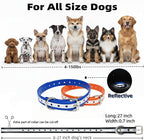 Dog Collar Strap for Most of Electronic Training Shock Collar Receivers-Adjustable Durable Waterproof Odorless 3/4 Inch Ecollar Replacement for Barking Fence-Pet TPU Collar Strap 2 Pack(Orange & Blue)