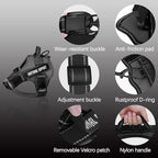 voopet Service Dog Harness,Emotional Support Pet Vest Harness,Reflective Breathable and Adjustable No-Pull ESA Dog Harness for Small Medium Large Dogs (with 4 PCS Removeable Tags) X-Small (Pack of 1)