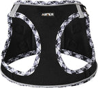 AMTOR Small Dog Harness with Leash Set, No Escape Easy Walk Puppy Harnesses for Training Walking, Step-in Reflective Soft Dogs Vest for XS S Medium Extra-Small Large Sized Dog(Blackwhite,L)