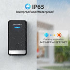 TECKNET Wireless Doorbell, Plug-through Door Bell, IP66 Waterproof Doorbells, 1300ft Cordless Rang Door Bell Ringer Wireless, 60 Ringtones & 5 Level Volume, 0-110 dB Doorbell Chime for Home/Classroom