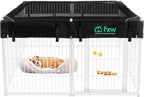 FXW Homeplus Unleashed Indoor Dog Playpen - Stress-Free and Safe Play, Heavy Duty 32 Inch 8 Panels with Playpen Cover for Small and Medium Dogs, White│Patented