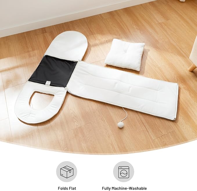 Cat Bed Cave for Indoor Cats - 2 in 1 Cat Hideaway Hut Fully Machine-Washable, Covered Kitten House Bed with Cushioned Pillow, Cute Small Pet Tent with Non-Slip Bottom, 15 Inches