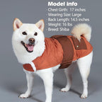 KYEESE Dog Coat Soft Pet Sweater for Cold Weather Warm Pet Winter Puffer Coat with Leash Hole Thick Pets Clothes with Pocket Waterproof Dogs Jacket with Fleece Lined Windproof Dog Coats for Small Dogs