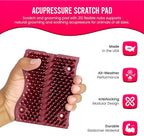 The Original ScratchnAll Animal Scratch Pad, Flexible Acupressure Nubs & Interlocking Design, Very Durable & All-Weather, Great for Domestic, Barnyard and Zoo Animals - USA Made, Wine