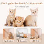 Cat Scratcher, Cat Scratching Posts, Cat Scratchers for Indoor Cats, 3-Pack Cuttable Cat Furniture Protectors - Long-Lasting and Durable for All Cats（Deep Camel/Light Came/Light Gray）