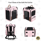 EliteField Deluxe Backpack Pet Carrier (3 Year Warranty, Airline Approved), Travel Soft-Sided Carrier Bag for Dogs, Cats & Small Pets
