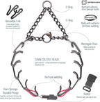 Herm Sprenger Black Stainless Steel Dog Collar with Quick Release ClicLock Buckle O-Ring Biothane Insert Training Collar Made in Germany (Passionfruit Pink, 23in x 3.2mm(Neck Size up to19-20in))