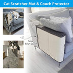 NATUYA Cat Scratch Furniture Protector - Large Sisal Cat Scratching Mat for Couch, Arm, Sofa, Corner (Dark Gray, Right)