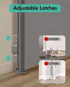 Retractable Baby Gates, Mesh Dog Gate for Doorways, 33.6" Tall, Expands to 55" Wide,Pet Safety Essential Fit for Baseboards, Wide Toddlers Gates for Hallways, Indoor & Outdoor,Grey