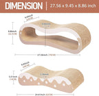 FluffyDream 2 in 1 Cat Scratcher Cardboard Lounge Bed, Cat Scratching Post, Durable Board Pads Prevents Furniture Damage,Large,Wave