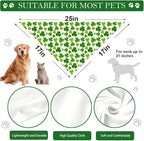 St. Patrick's Day Dog Bandana, 2 Pack Adjustable Holiday Party Pets Saint Patrick Day Bandana Lucky Triangle Bibs Cat Scarf Set