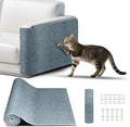 Cat Scratch Mat, Self-Adhesive Trimmable cat Scratch Furniture Protector for Couch, cat Scratch pad，cat Tree，DIY Climbing Carpet for Cat Tower Replacement Pads (Light Gray, 78.7" x 15.8")