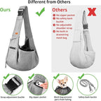 CUBY Dog and Cat Sling Carrier - Small Dog Carrier Sling with Adjust Strap & Zip Pocket, Hands Free Soft Dog Slings for Small Dogs Cats Puppy Pets Outdoor Travel Safety Purse Bag