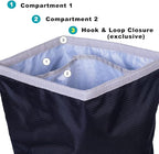 halinfer Dog Food Travel Container Bag, Kibble Carrier 42 Cups 10L with Storage Front Pocket and Shoulder Strap for Travel, Hiking and Camping (Green)