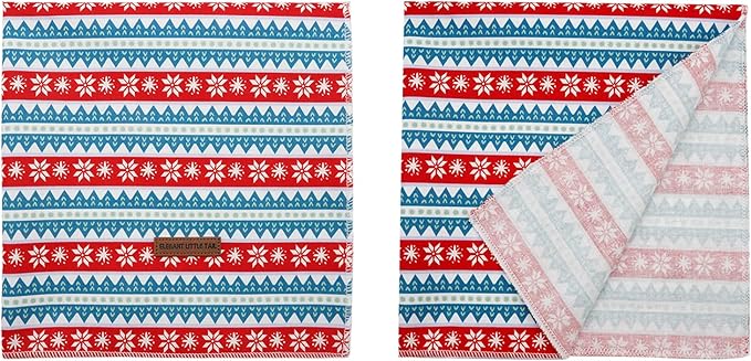 Elegant Little Tail Christmas Bandana - Soft Dog Scarf, Holiday Dog Girl Boy Bandanas, Adjustable, Washable, Small Medium Large Sizes