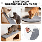 Scratch Pad for Cats DIY Climb Cat Scratcher Mat Trimmable Couch Protector Cats Scratching Protector Self-Adhesive Carpet for Furniture Wall Indoor Light Gray