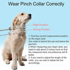 Darkyazi Durable Pinch Collar Stainless Steel Dog Adjustable Pet Training Collar for Medium Large Dogs (X-Large (Pack of 1), Silver)