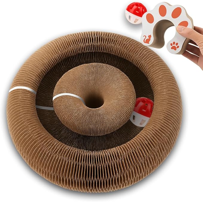 Magic Organ Cat Scratcher Board with Ball – Interactive Kitty Toy for Mental & Physical Exercise