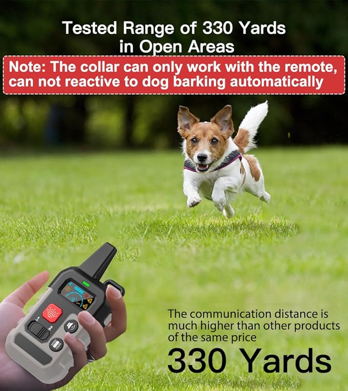 Citronella Dog Training Collar with Remote, 4 Modes Beep/Vibration/Spray/Spray Enhancement, Humane Safe Rechargeable Dog Bark Collar, IPX6 Waterproof Spray Collar, Range 300m 【Only Work with Remote】