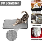 Cat Scratcher Mat Natural Sisal Fabric Cat Scratching Pad Couch Protector Horizontal Floor Cat Carpet Easy Use for Indoor Cats, Grey, 16" x 24"