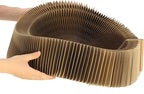 Cat Scratcher Lounge Bed - Collapsible Round Shape for Big cat