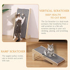 Cat Scratcher Ramp, L Shaped Scratchers for Indoor Cats, Sisal Scratch Pad Furniture Protector, Scratching Board With Ball Toy