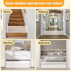 2 Packs Retractable Short Dog Gate - Small Puppy Mesh Safety Pet Gates Doggy Door for Doorways Stairs Kitchen Hallways Indoor, 14" Tall, Extends up to 59" Wide, White