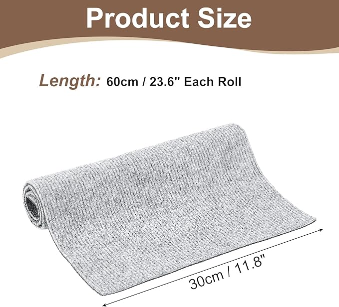 uxcell Self-Adhesive Cat Scratching Mat, 1 Roll 23.6" x 11.8" Couch Protector from Cat Claws for DIY Sofa, Wall, Doors, Cut Anti Cat Scratch Pad Carpet Mat, Light Gray