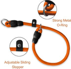 LOS ANDES Dog Slip Collar with Slidable Stopper, No Pull Choker Training Martingale Collar for Small Medium Large Dogs, Nylon, Orange, S (15 in x 8 mm)