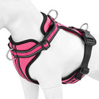 Wisedog Reflective No Pull Dog Harness - Adjustable Lightweight Pet Vest with 3 Fast-Release Buckles for Dogs Walking, Running and Training(XS, Bright Pink)
