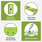 Pogi's Compostable Poop Bags – Leak-Proof, Extra-Large, Made with Plants – 32 Rolls (480 Bags)